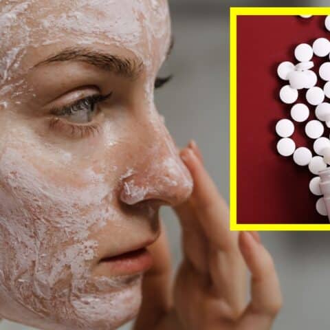 Mascarilla de aspirina para reparar la piel