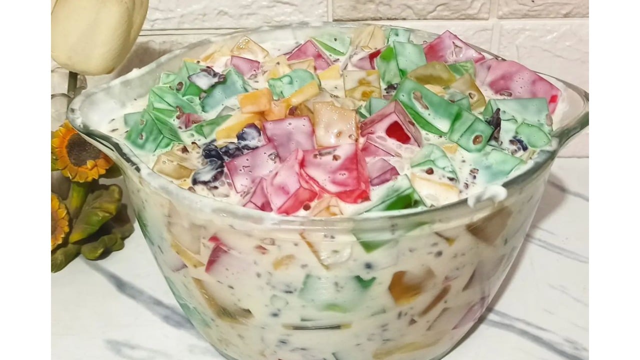 Receta de ensalada de gelatina 3 leches