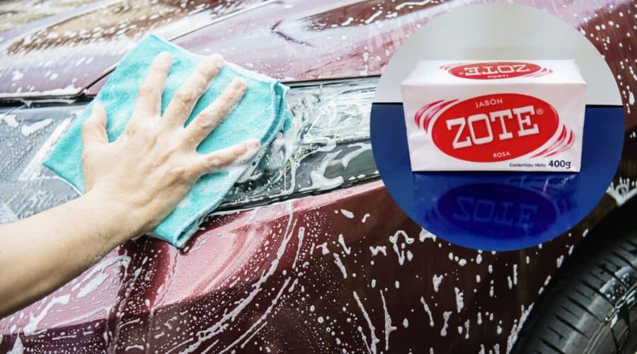 lavar el auto con jabón Zote