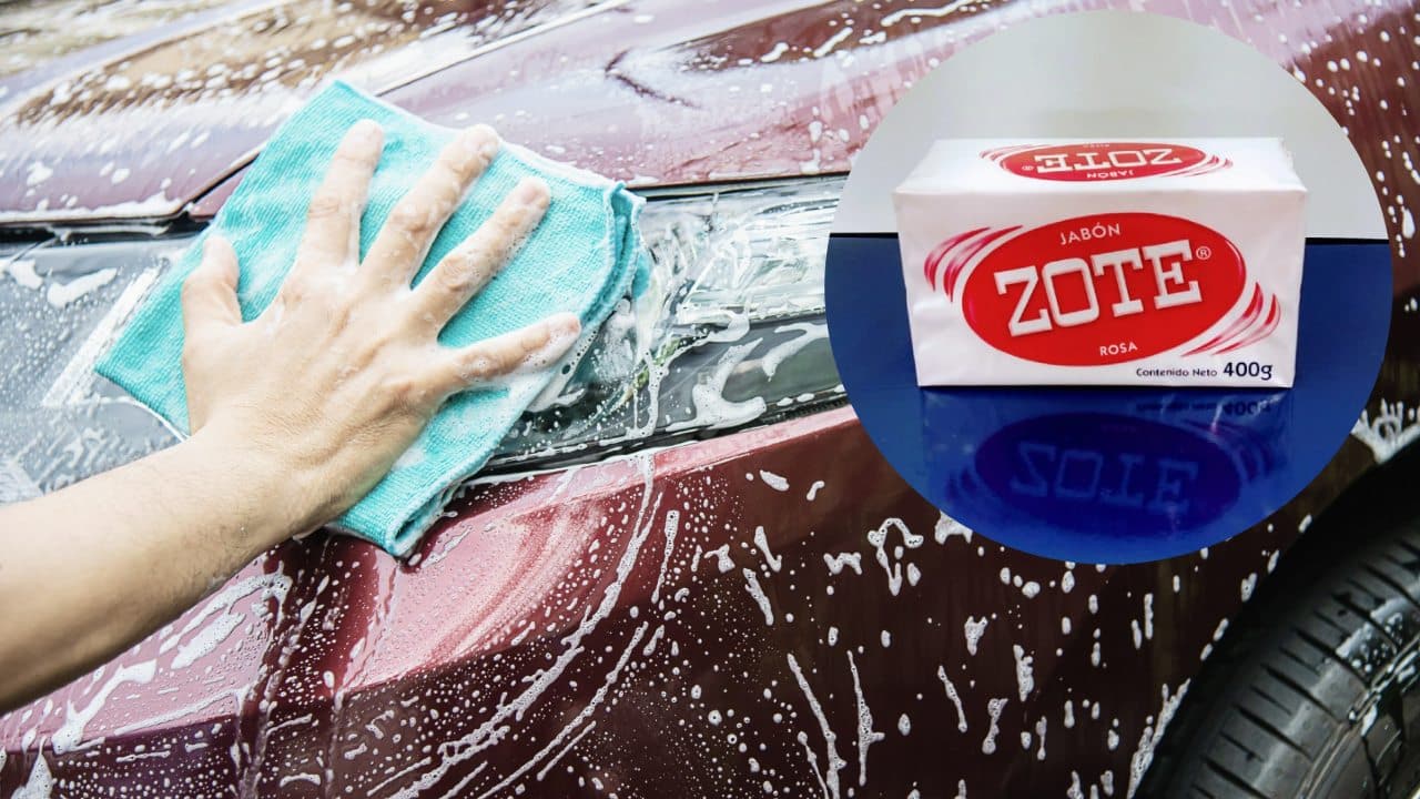 lavar el auto con jabón Zote