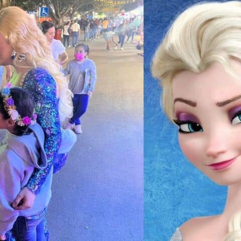 confunden drag queen con elsa