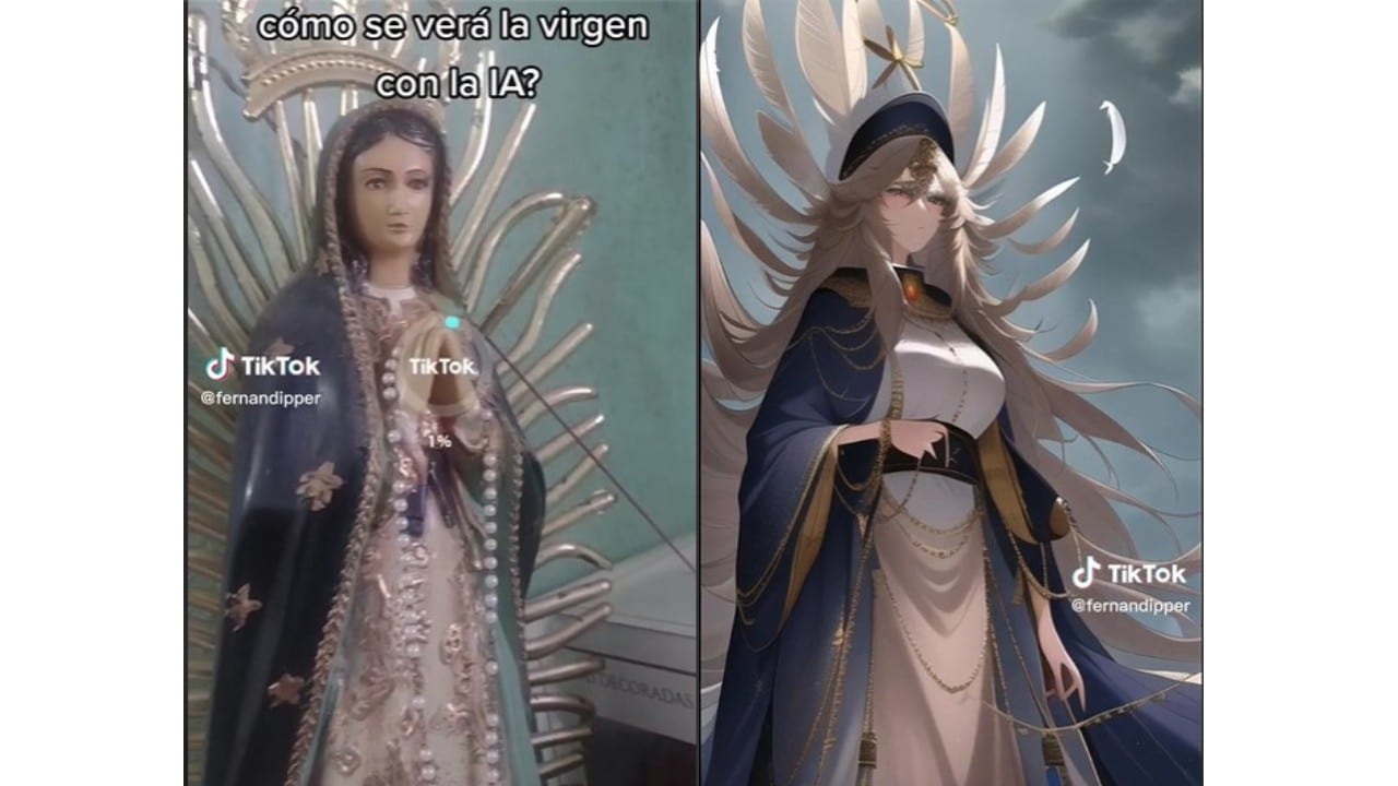 Virgen de Guadalupe en personaje de animé 
