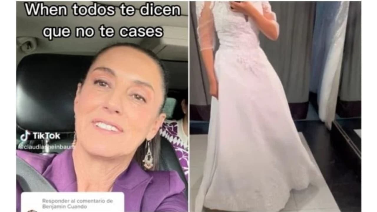 Vestido de novia de Claudia Sheinbaum
