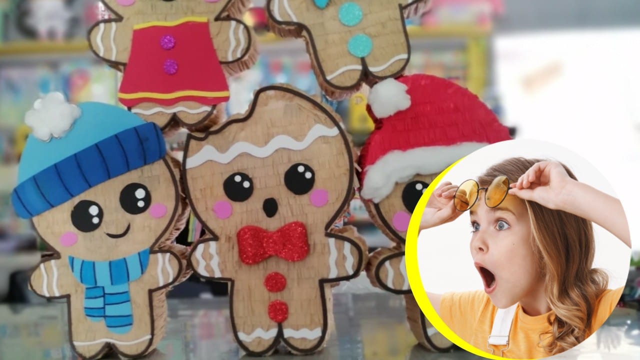 mini piñatas de galletas de jengibre