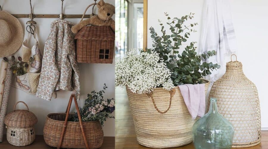 Cómo lavar cestos y muebles de mimbre, bambú o ratán