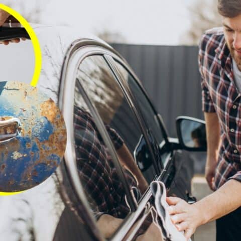 Quitar el óxido del carro con refresco de cola