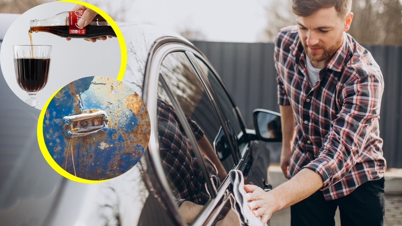 Quitar el óxido del carro con refresco de cola