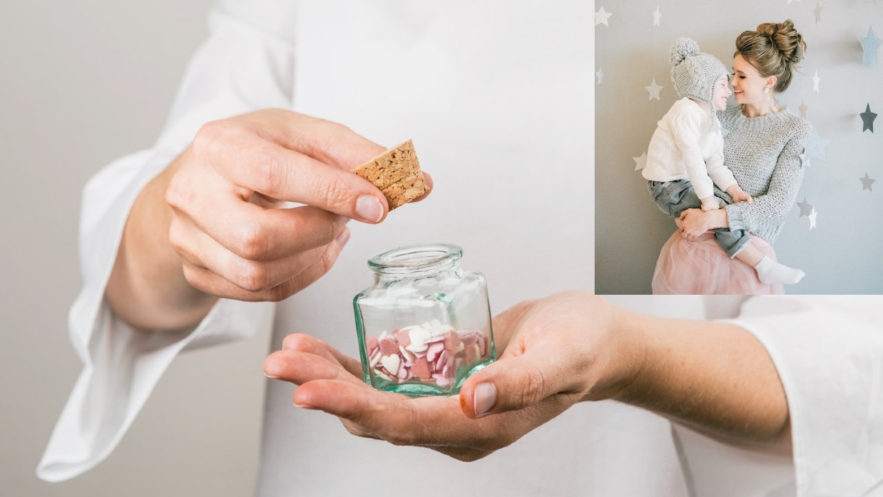 método del frasco para niños con pensamientos positivos