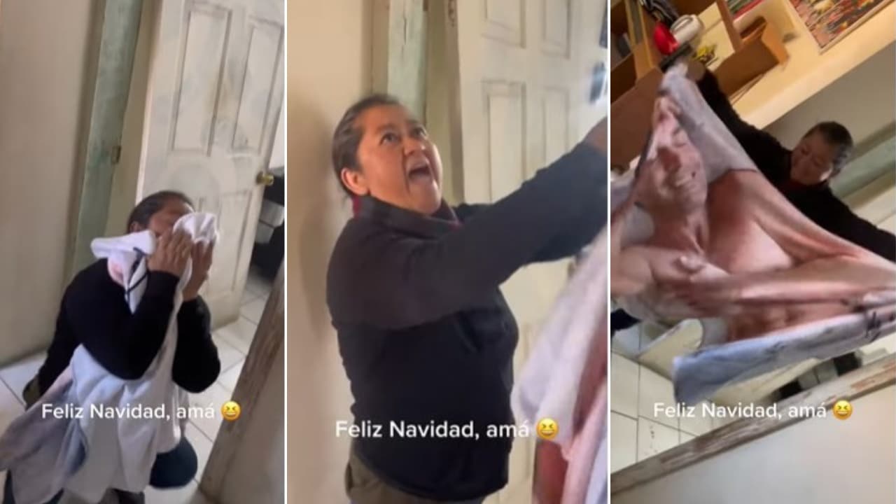 Joven regala a su mamá una cobija de Chayanne