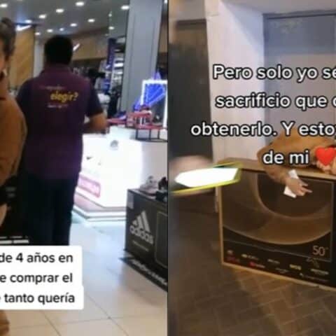 Venezolana celebra que pudo comprar su primera TV