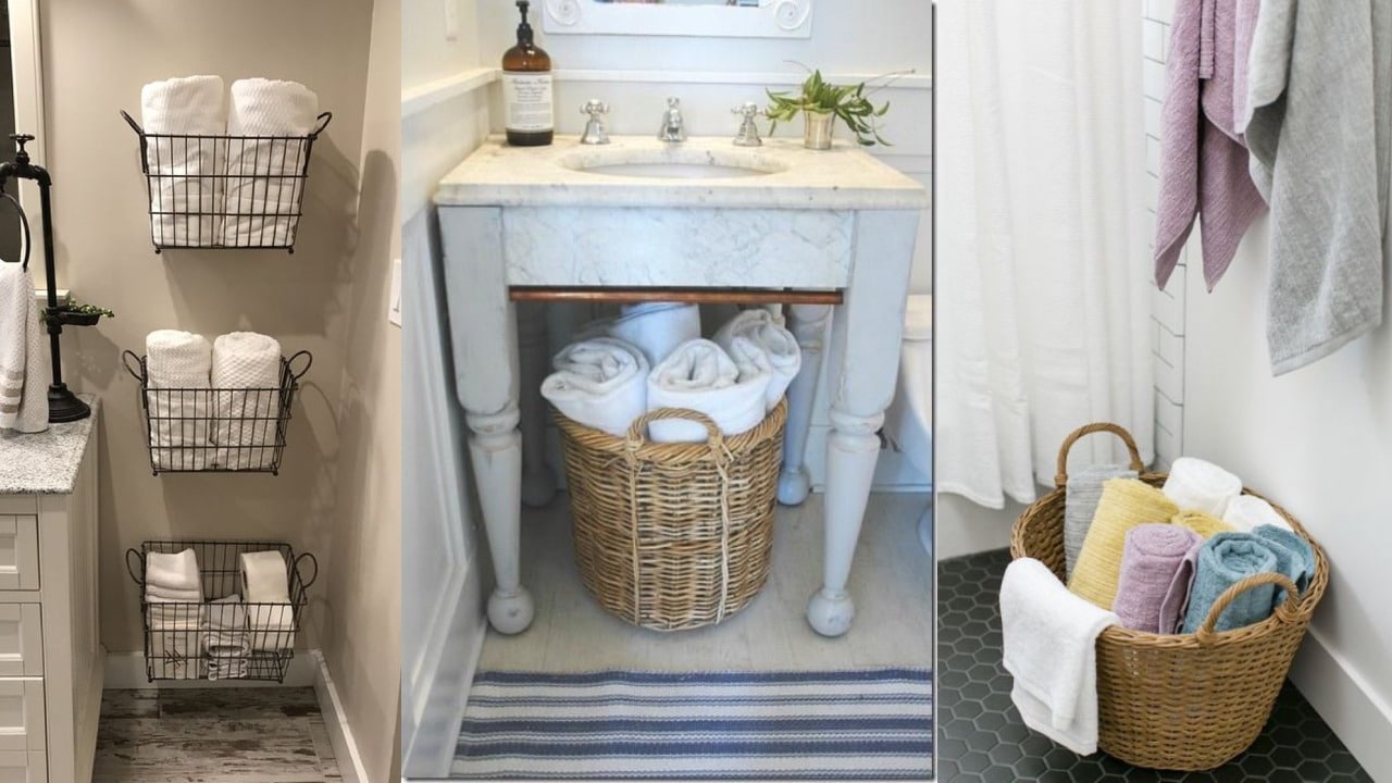 Cómo guardar las toallas y que tu baño se vea elegante 