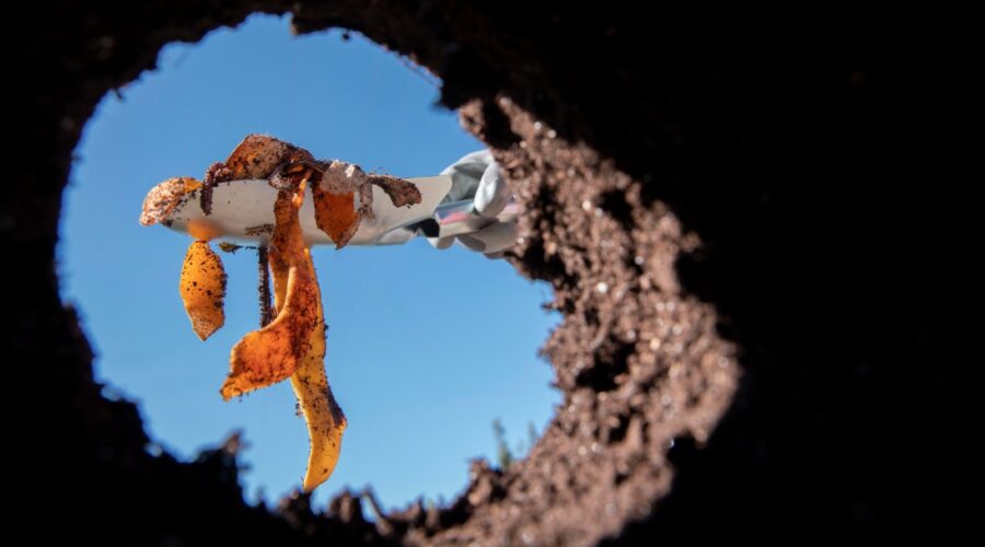 usar restos humanos para composta de huertos y jardines