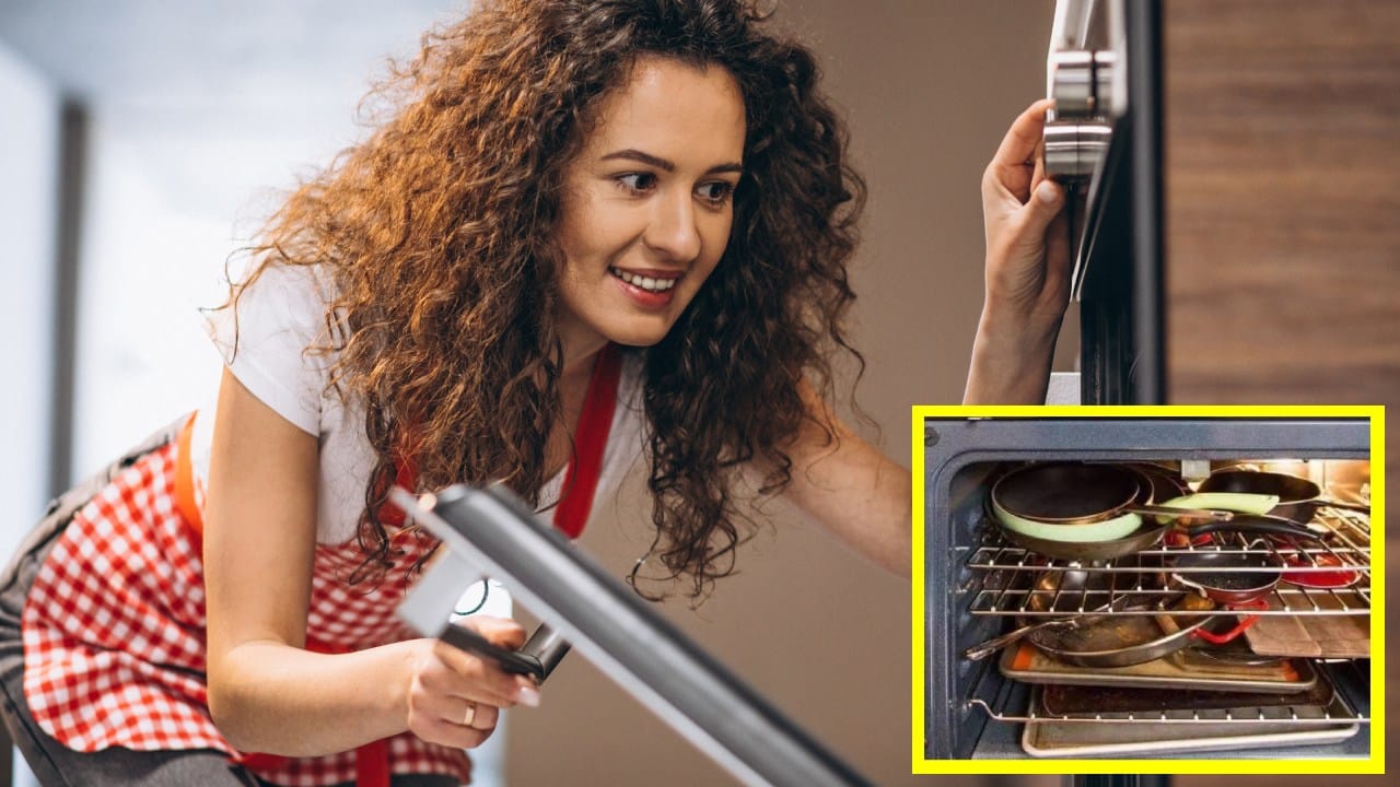 Guardar sartenes o bolsas de plástico en el horno es peligroso