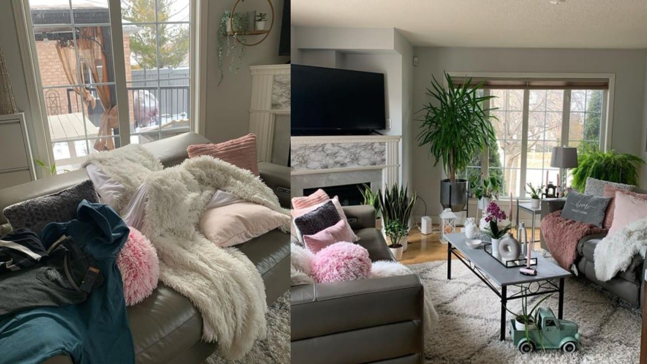 sala se vea desordenada