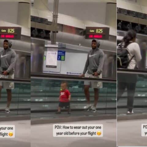 apá fue alabado por cansar a su hijo antes de un vuelo