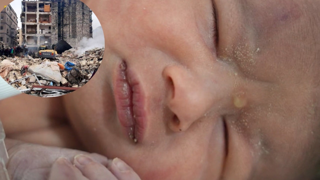 Recién nacida sobrevive al terremoto de Siria