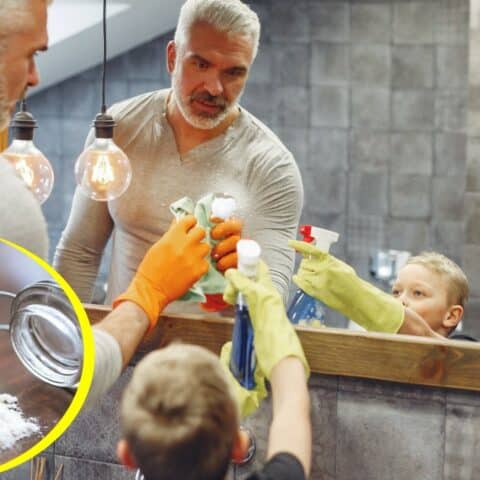 Limpiador de vidrios y espejos con maicena