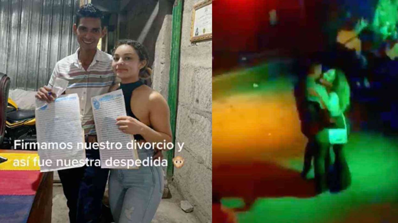 pareja firma su divorcio de manera sana