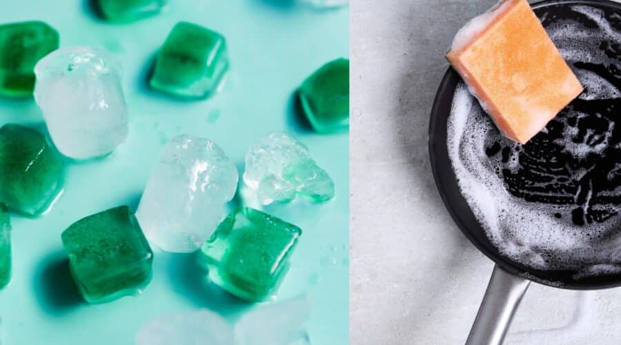 Hielo para lavar sartenes