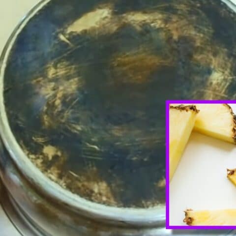 usar la piña para abrillantar tus ollas