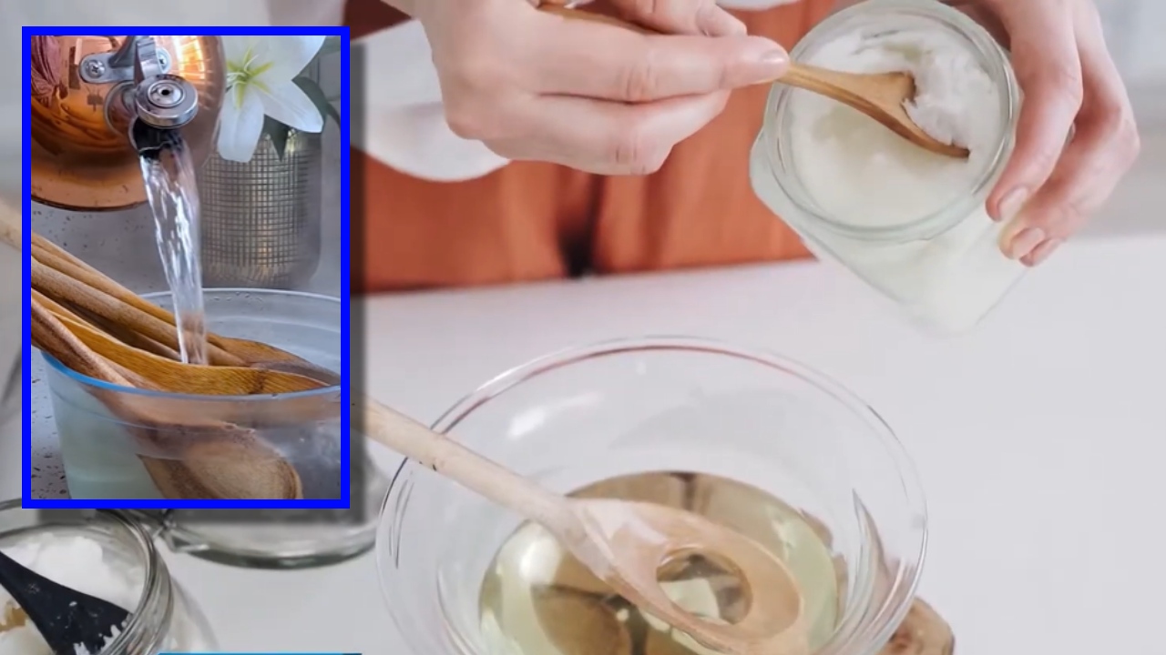 limpiar las cucharas de madera