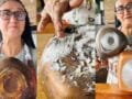 ollas llenas de grasa