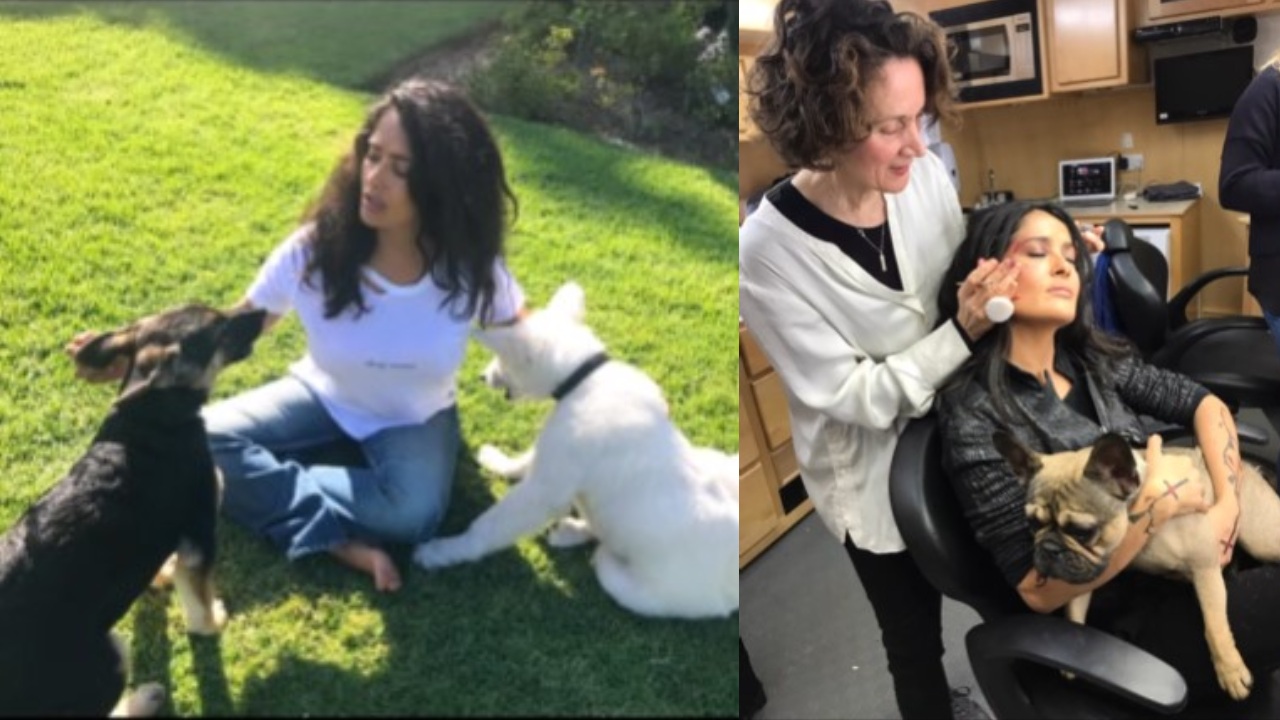 Salma Hayek tiene un zoológico de mascotas exóticas en casa