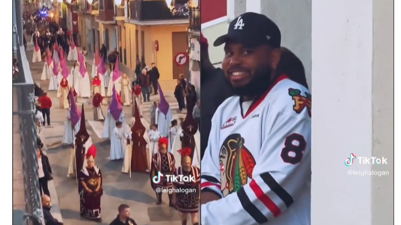 Turistas afroamericanos presencian procesión de Semana Santa