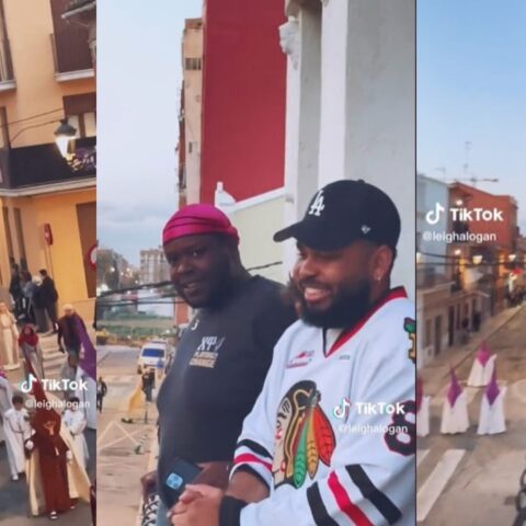 Turistas afroamericanos presencian procesión de Semana Santa