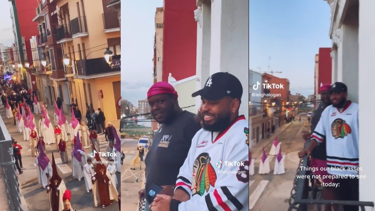 Turistas afroamericanos presencian procesión de Semana Santa