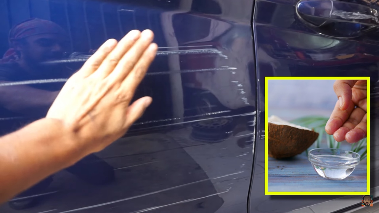 quitar rayones del auto con aceite de coco