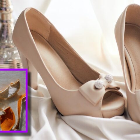 desodorante para zapatos con cáscaras de naranja