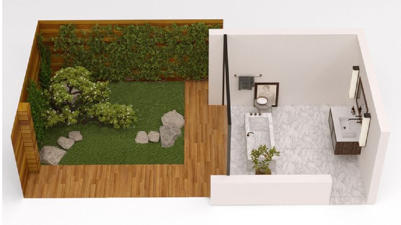 Diseño de baño Jennifer Aniston