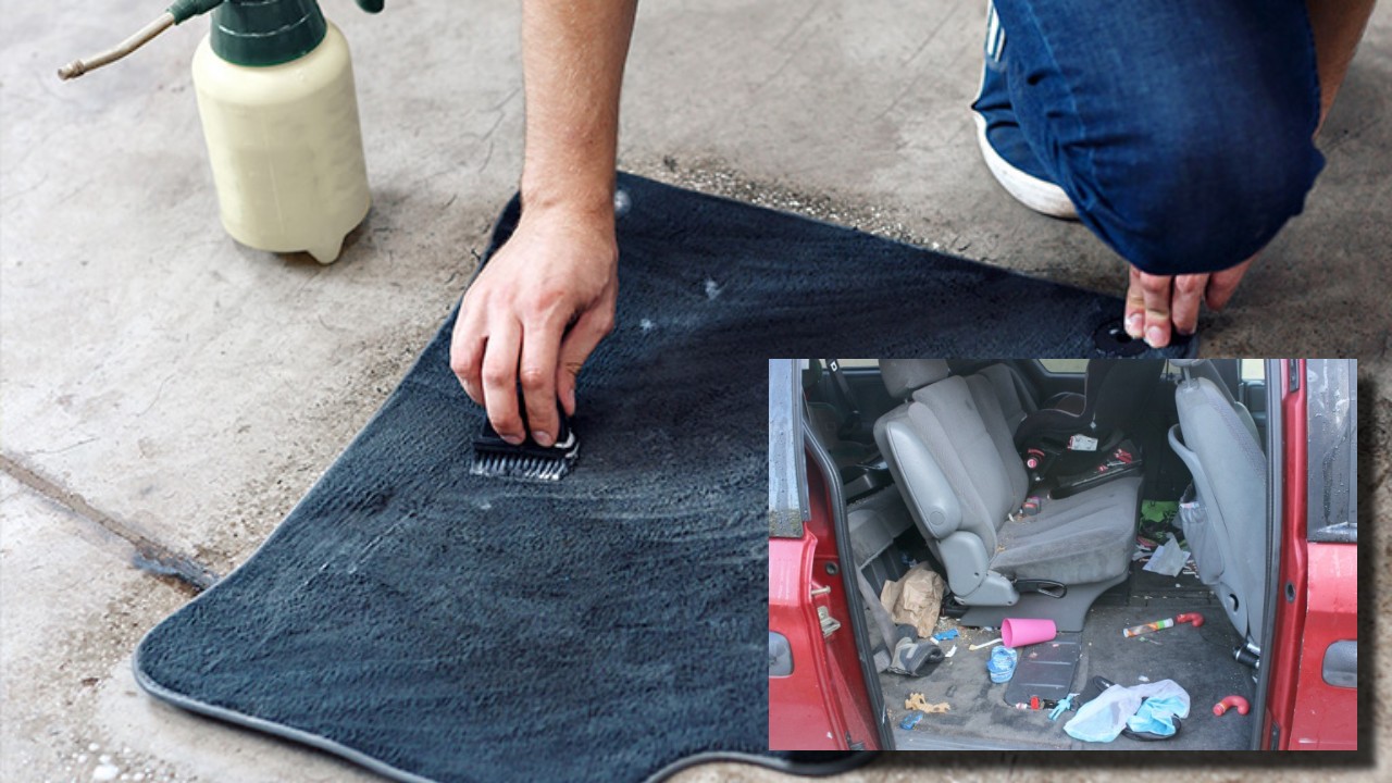 limpiar los tapetes del auto sin que se maltraten