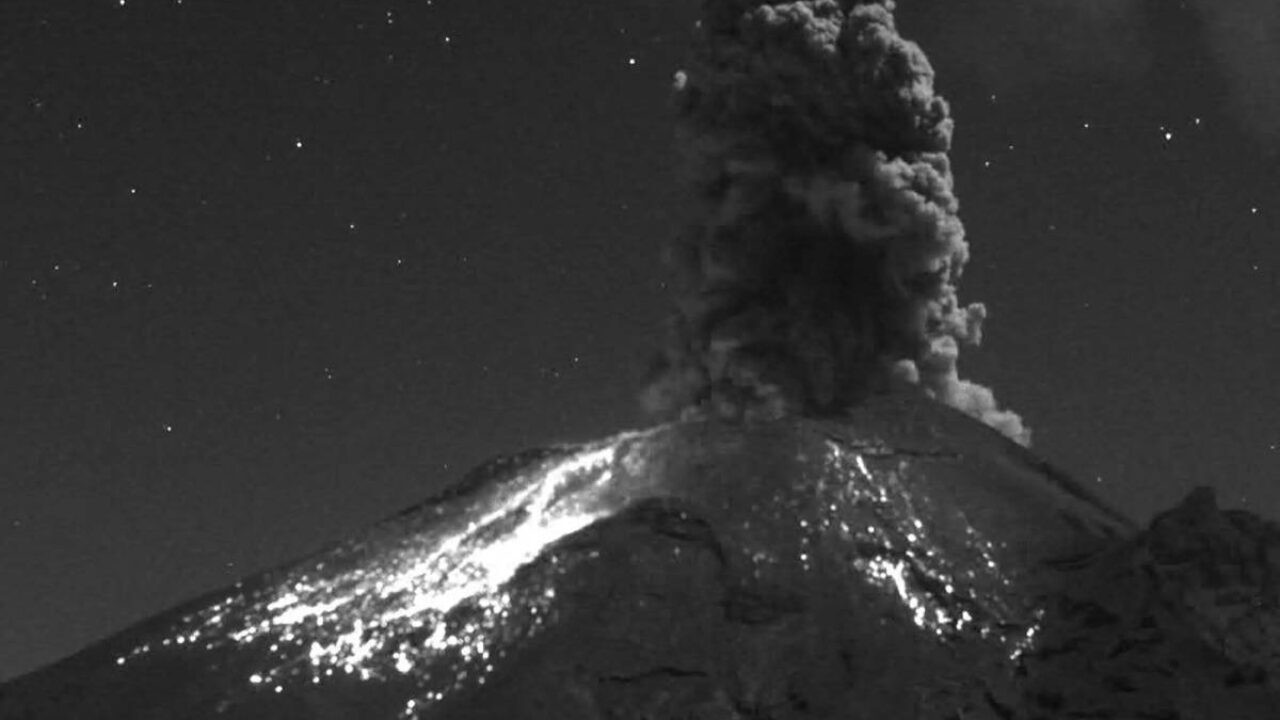 Erupción volcánica de Popocatépetl