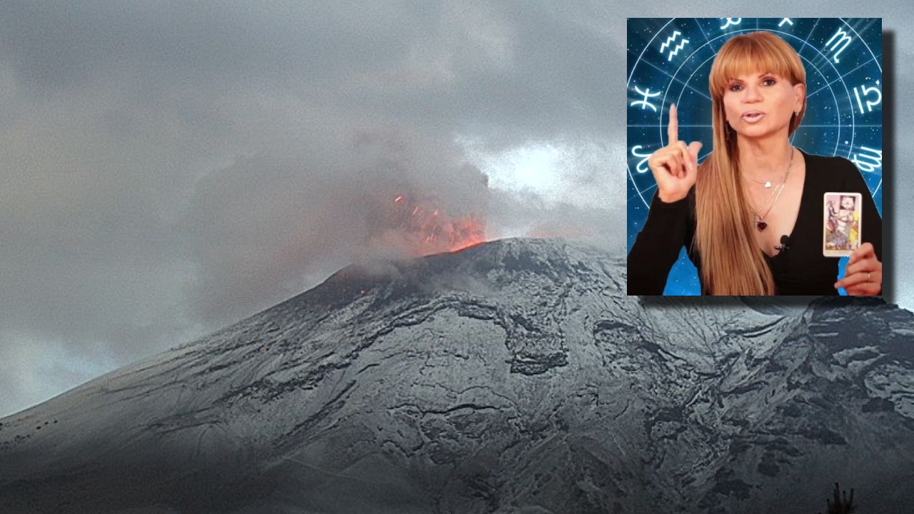 panorama sobre el volcán Popocatépetl