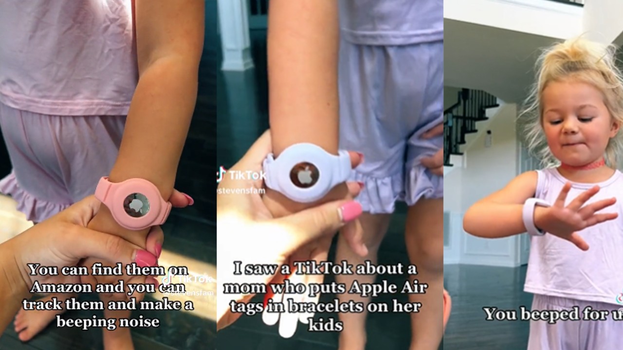 Niñas usan rastreador