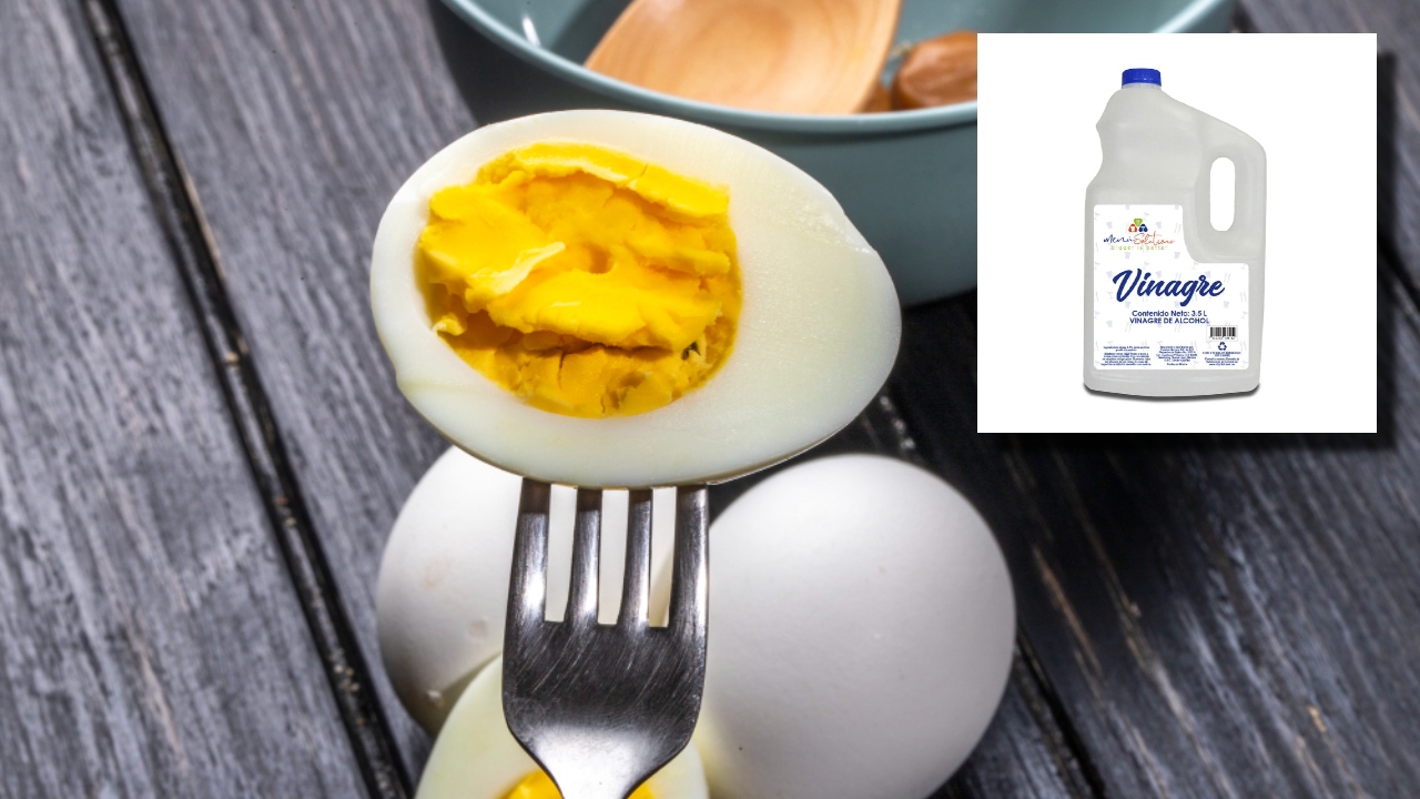 verter vinagre al preparar huevos cocidos