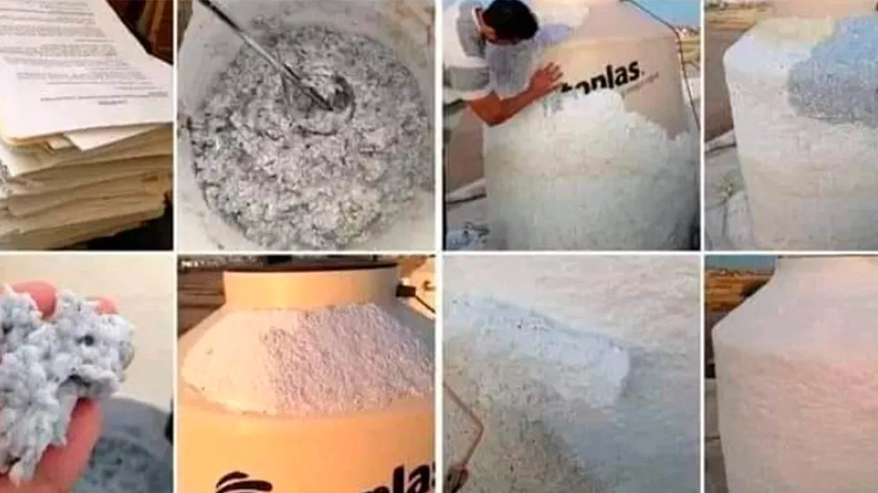 Cómo forrar tinaco de agua