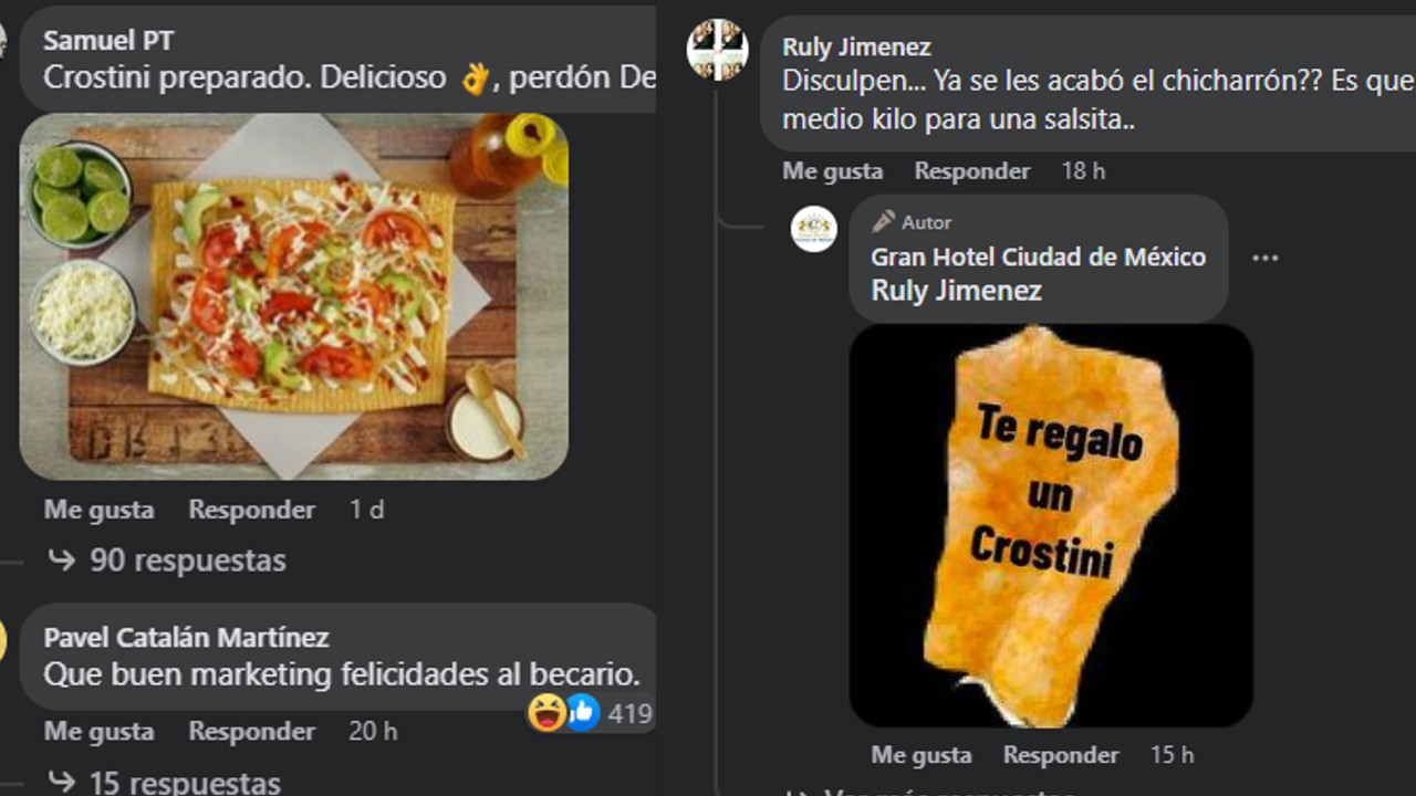 Vender chicharrón como crostini de cerdo