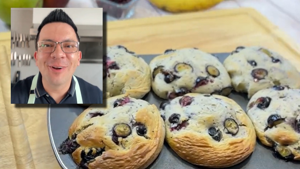 muffins gigantes de blueberry