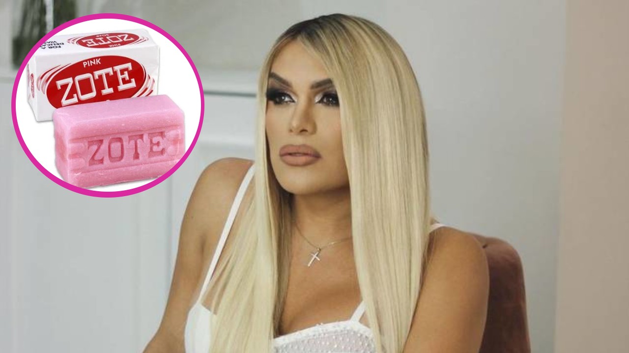 Wendy Guevare se lava la cara con jabón zote