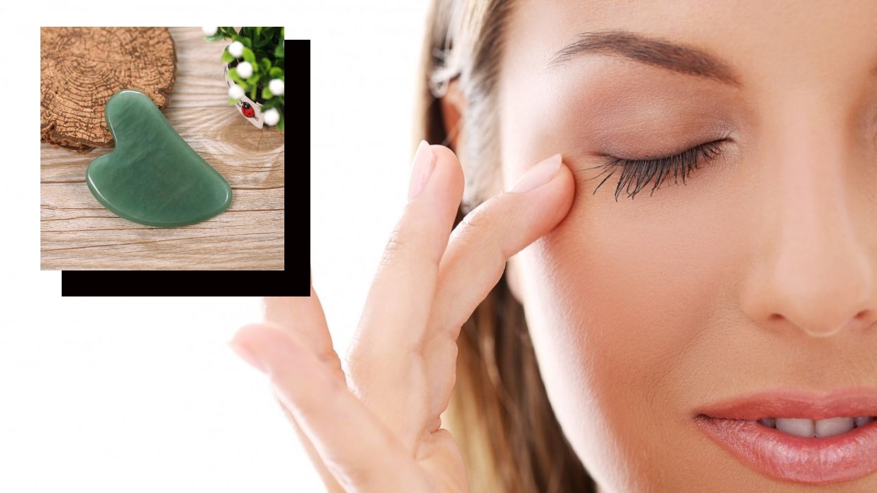 Masaje con Gua Sha para levantar zona de ojos