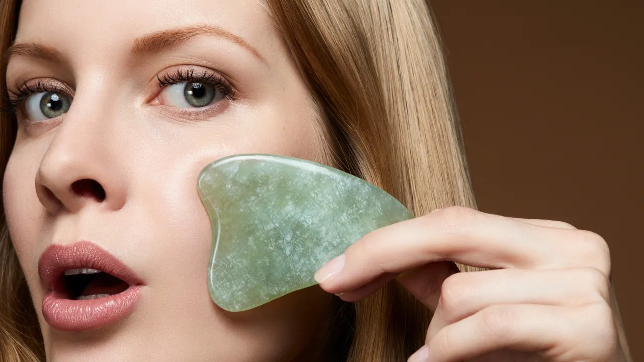 Masaje con Gua Sha en párpados y ojos