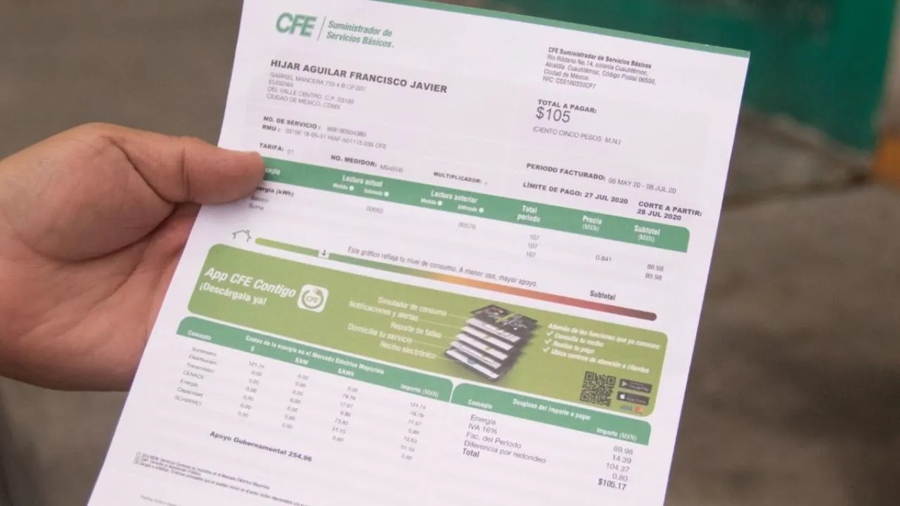 Aumento en el recibo de la luz de CFE