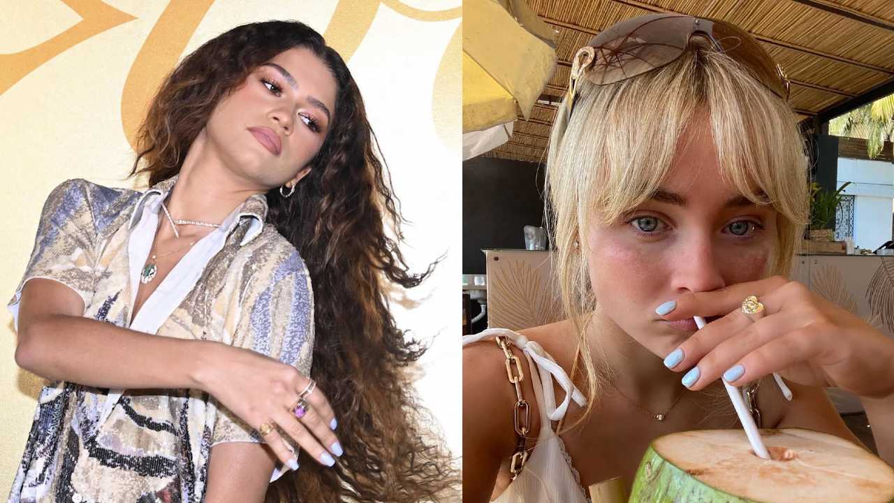 Blueberry milk nails