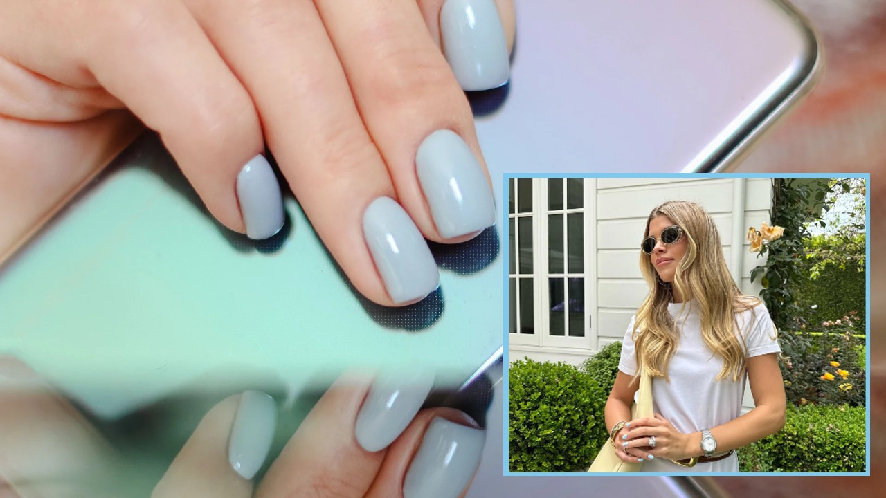 Blueberry milk nails